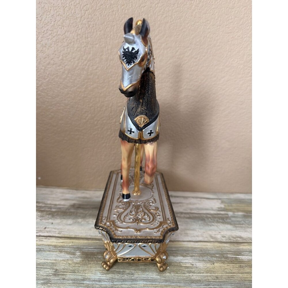 San Francisco Music Box Co Ltd Ed Royal Crest Carousel Horse Plays Polonaise - Picture 8 of 16